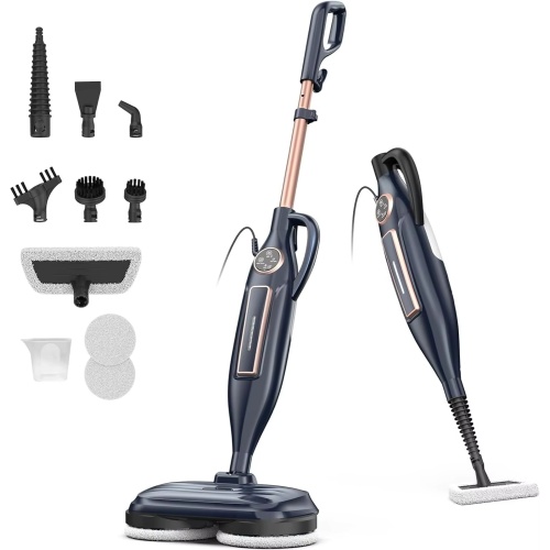 10-in-1 Steam Mop Cleaner – 1300W Powerful Floor Steamer with Rotating Pads & 6 Attachments for Hardwood, Tile & Carpet – Safe for All Home Surfaces