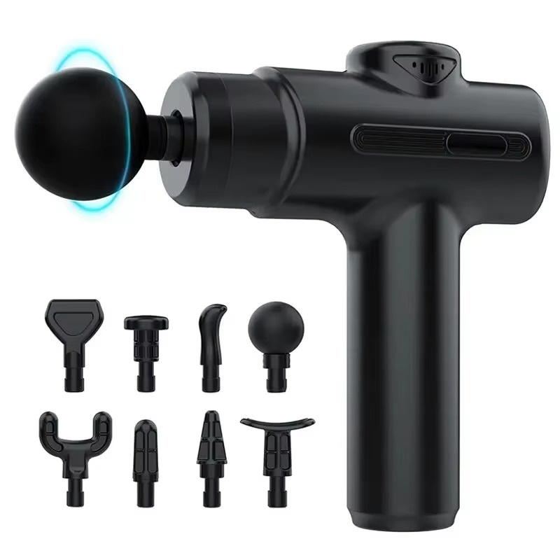 Electric Massage Gun – Deep Tissue Percussive Massager with 8 Attachments for Muscle Recovery, Back, Legs & Face – Rechargeable Portable Wellness Device