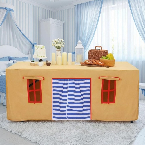 10ft x 7.5ft Tablecloth Castle Cover Party Kids Desk Tent Decor