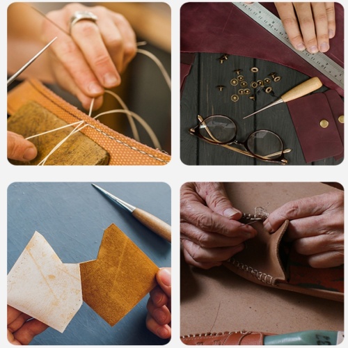 Leather Stitching Awl Set Hand Sewing Hole Punch Craft Tools