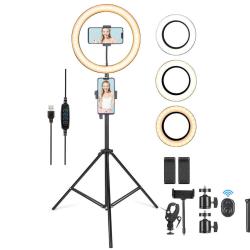 10" LED Ring Light with Phone Tripod Stand Kit