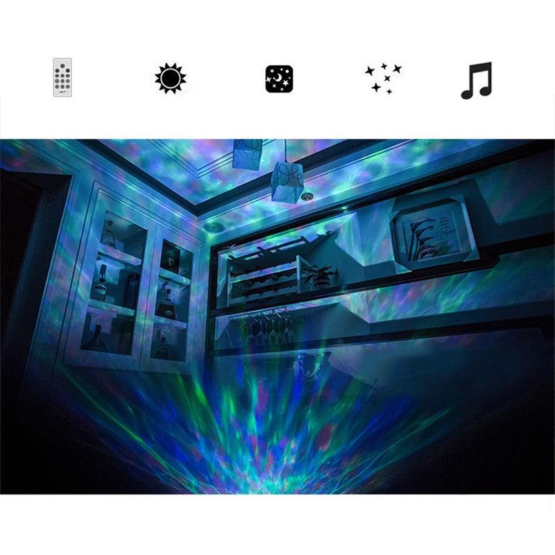 Tranquil Ocean Wave LED Projector Lights Speaker with Remote Control