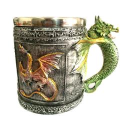 Exquisite 3D Dragon Theme Stainless Steel 12oz Mug