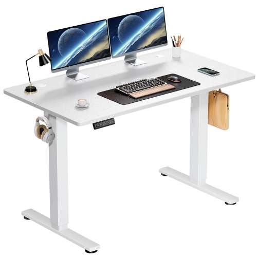 JHK Electric Standing Desk 40x24 Inch – Height Adjustable Sit Stand Computer Desk with 3 Memory Presets, Anti-Collision & Quiet Motor – Ergonomic Workstation for Home Office